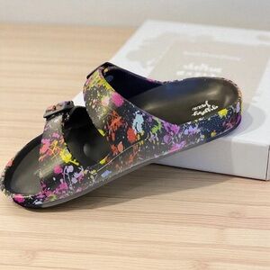 Gypsy Jazz Multicolor Splatter Sandals